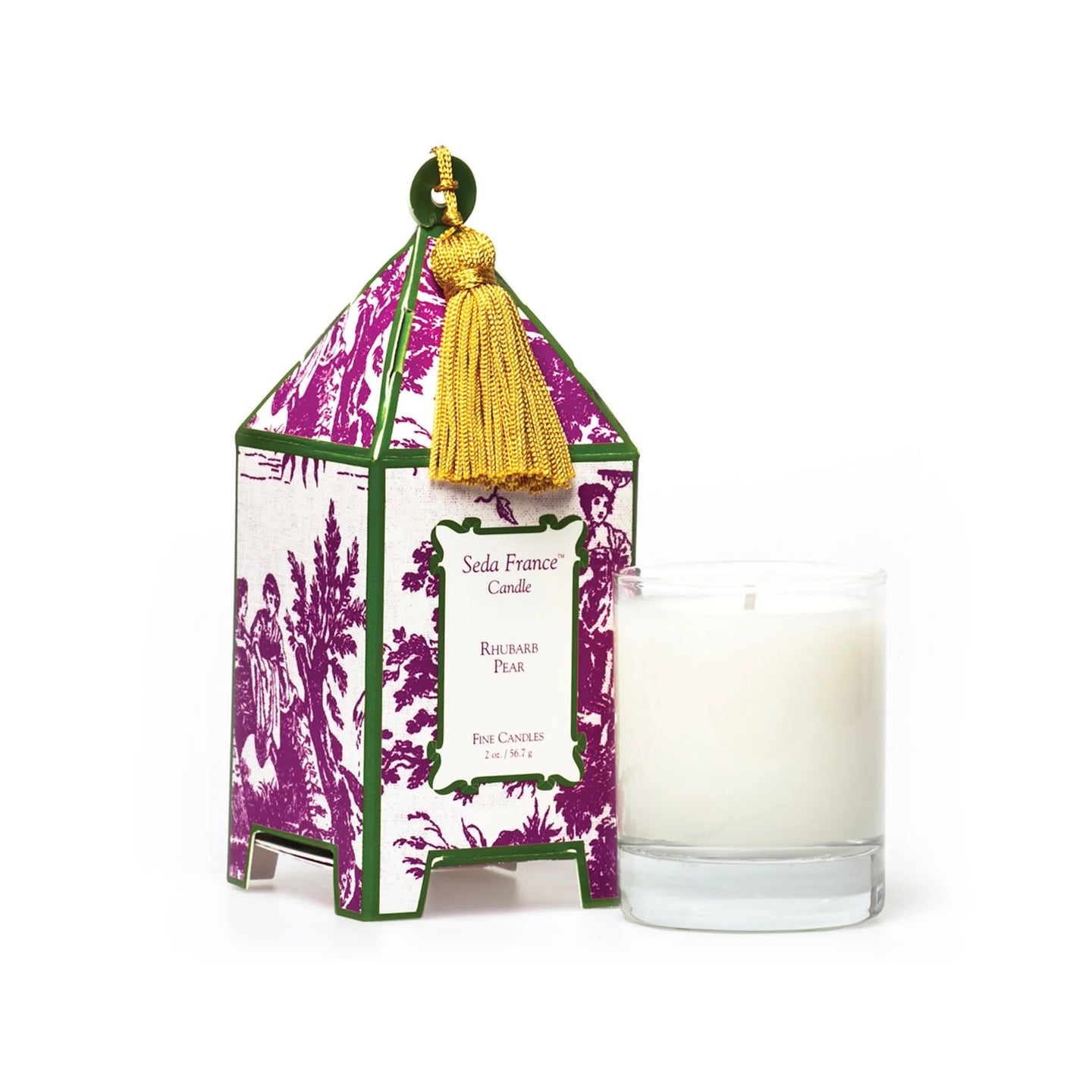 Seda France Rhubarb Pear Toile Pagoda Candle