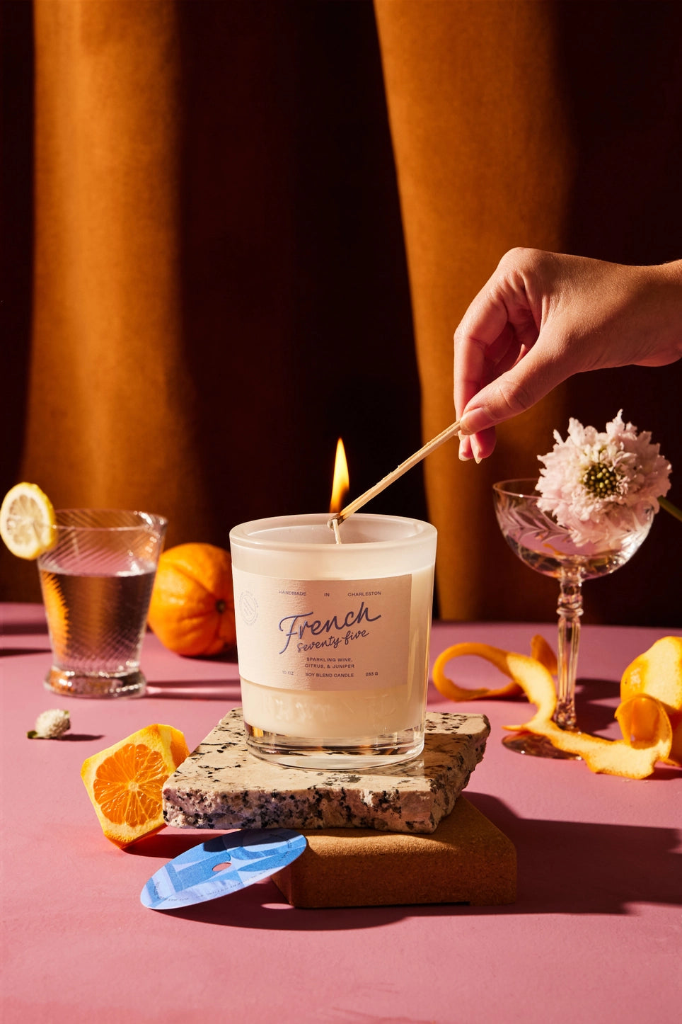 Rewined French 75 Candle