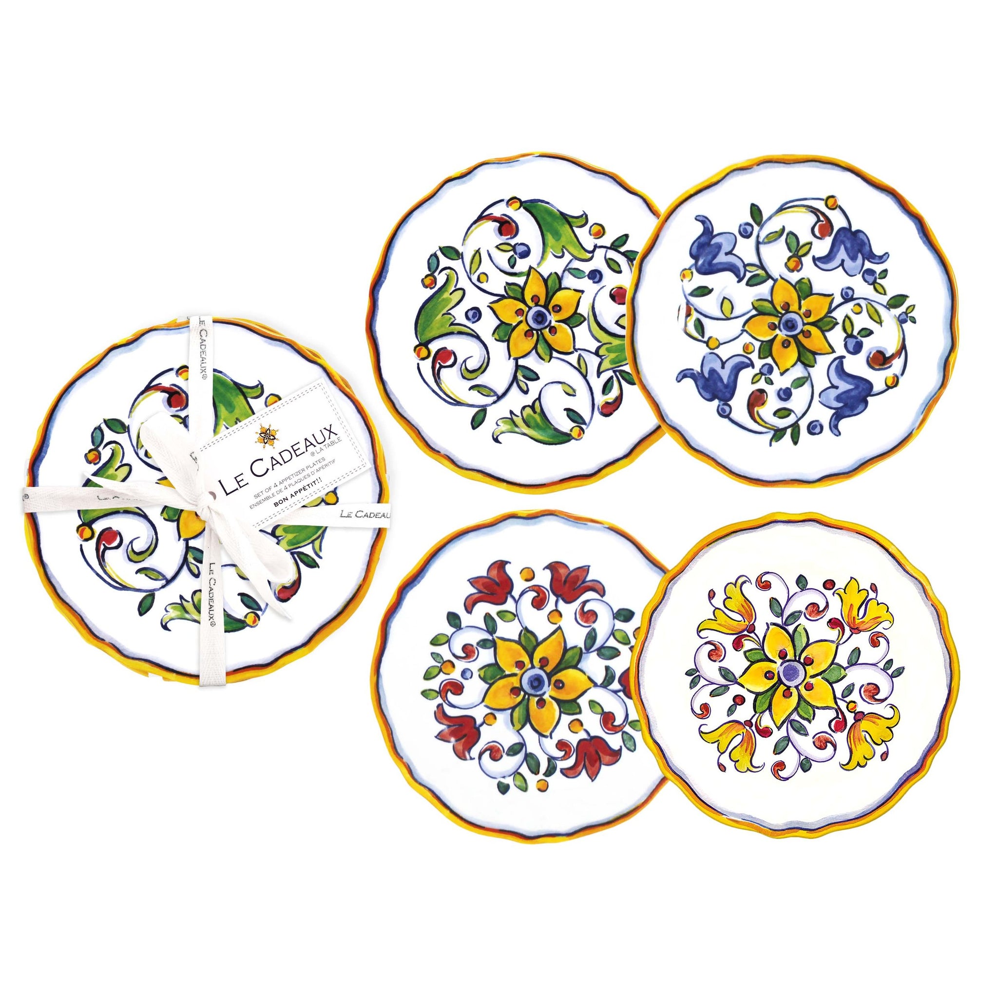 Le Cadeaux | Capri Appetizer Plates (Set of 4)