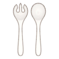 Le Cadeaux | Rustica Antique White Salad Servers