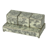 Black Toile Three Box Vanity Set – JM Piers