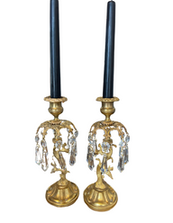 Pair of Antique Georgian Regency Candlesticks