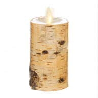 Moving Flame Birch Pillar Candles