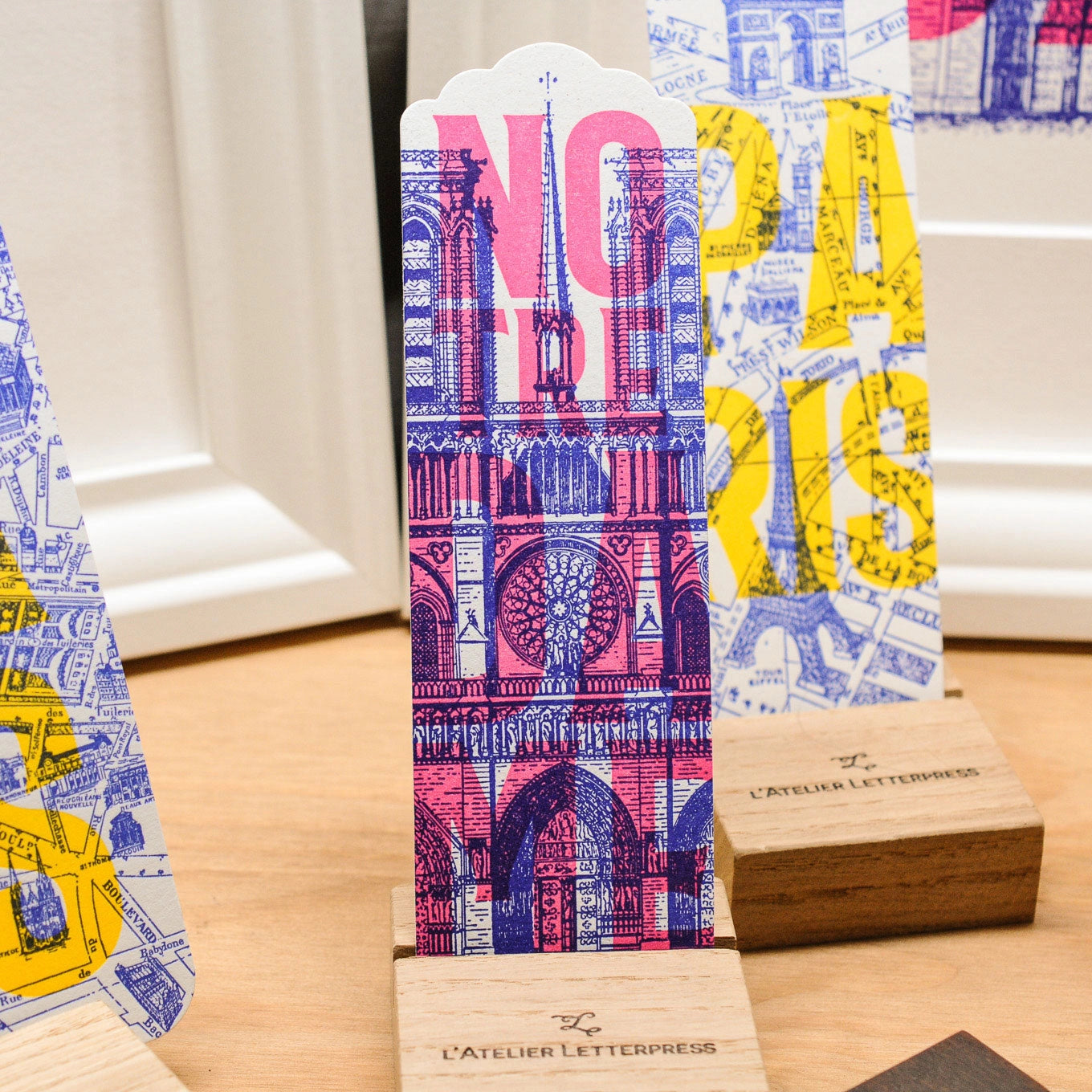 Notre Dame Letterpress Bookmark – Handprinted in France