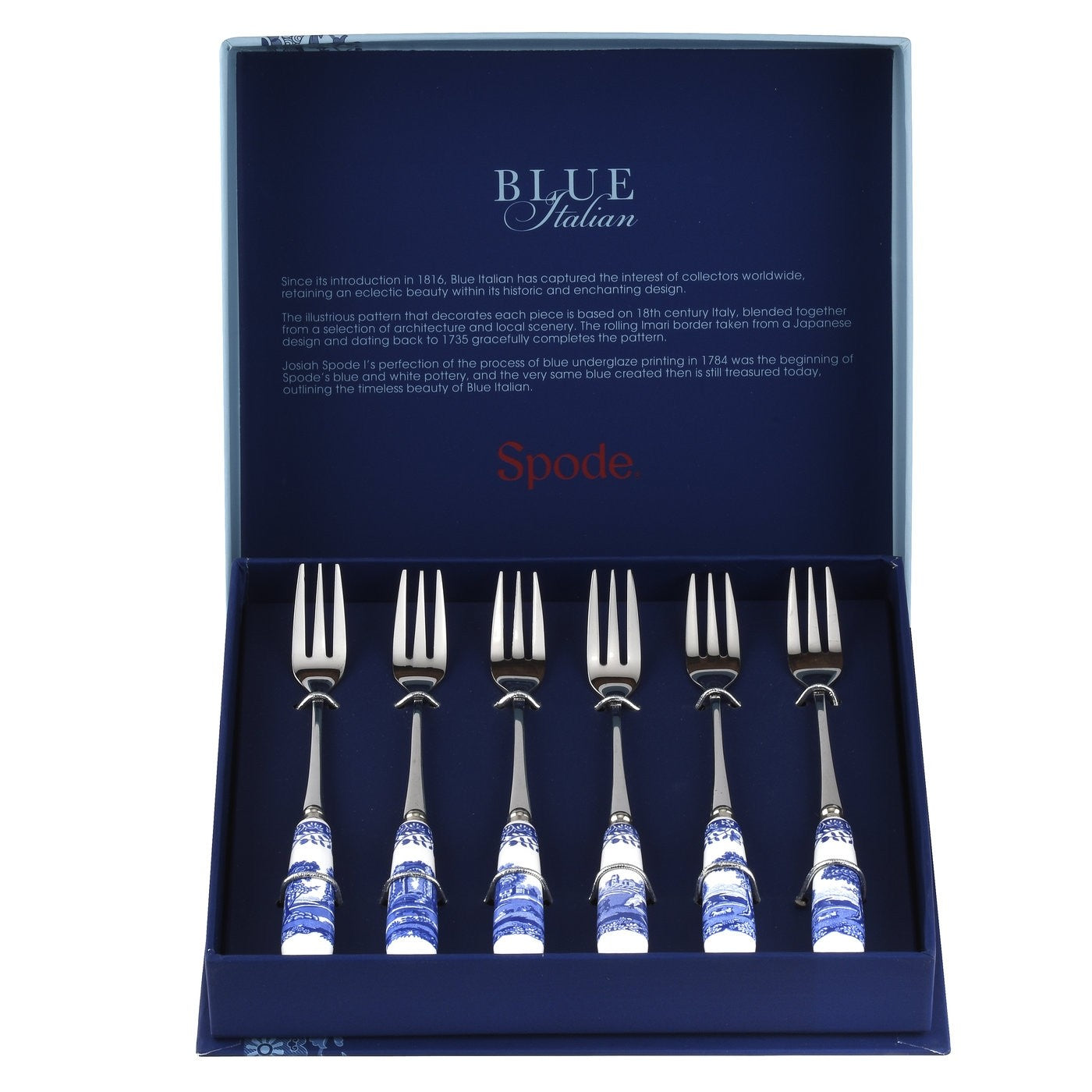 Spode Blue Italian Pastry Forks
