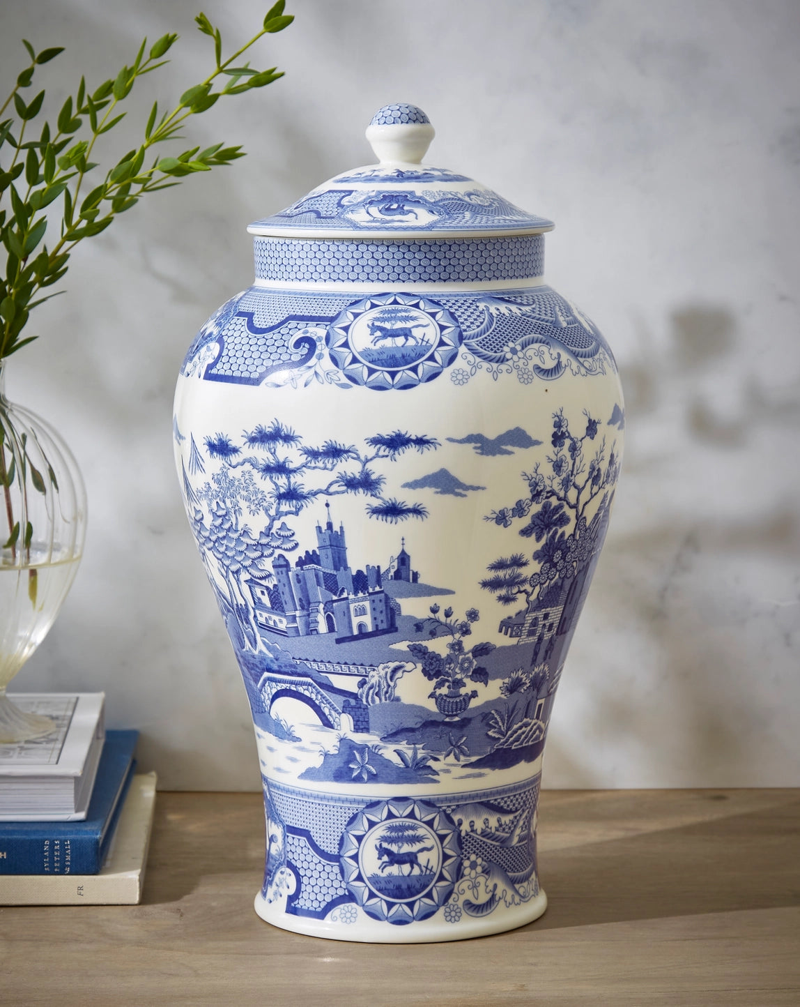 Spode Blue Room Gothic Castle Ginger Jar