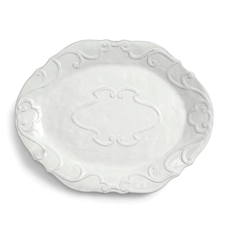 Bella Bianca Ribbon Oval Platter