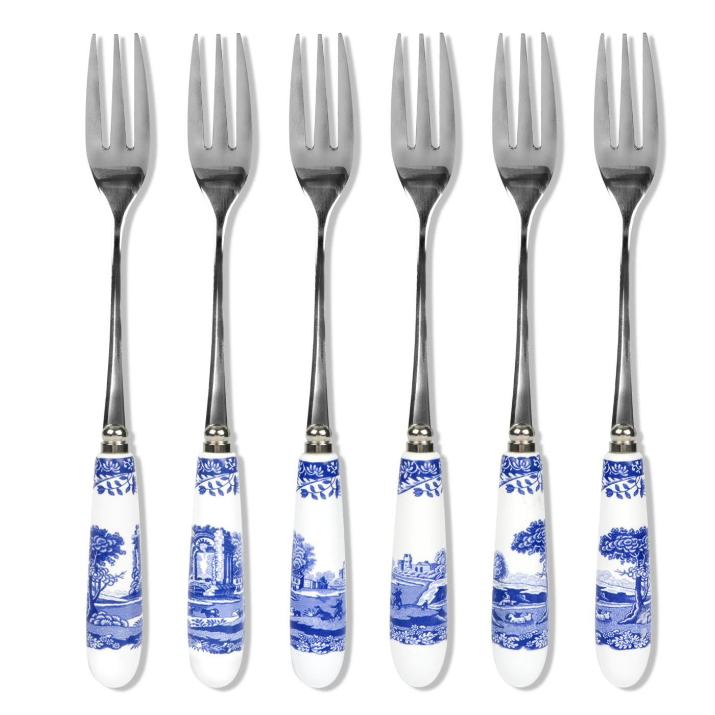 Spode Blue Italian Pastry Forks