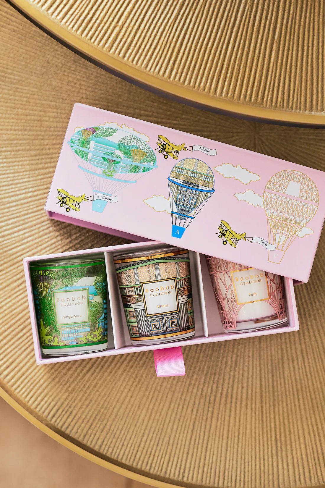 Baobab Collection Trio Travel Candles - Singapore, Athens & Paris