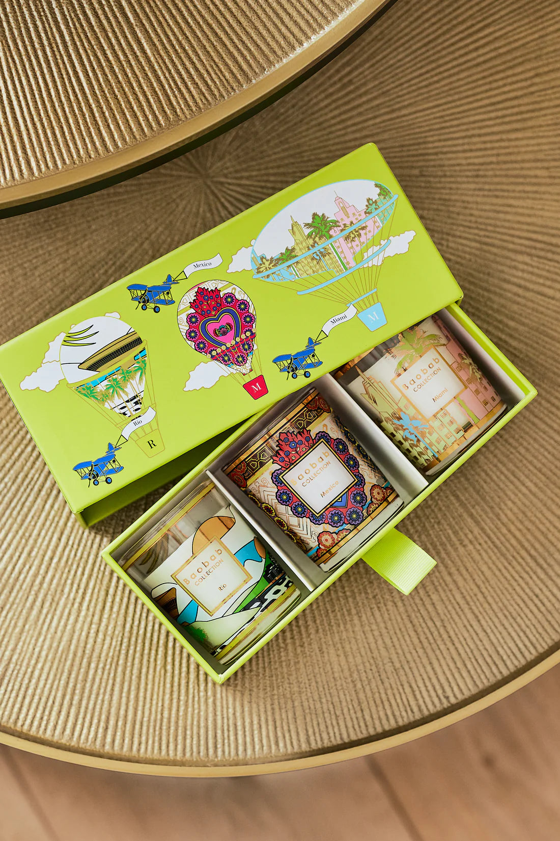 Baobab Collection Trio Travel Candles - Rio, Mexico & Miami