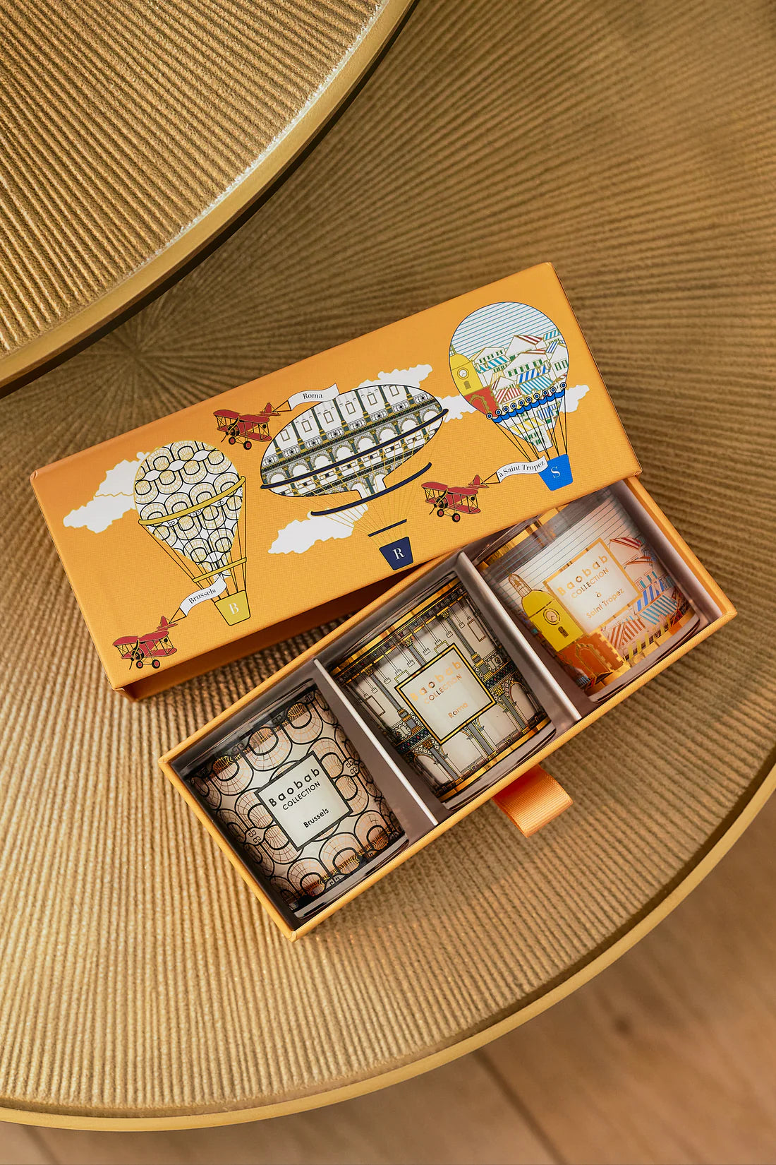 Baobab Collection Trio Travel Candles - Brussels, Roma & Saint Tropez