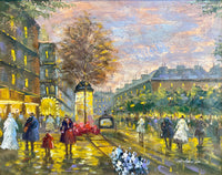Boulevard en Lumière” | Vintage French Signed Oil Painting | 1960s