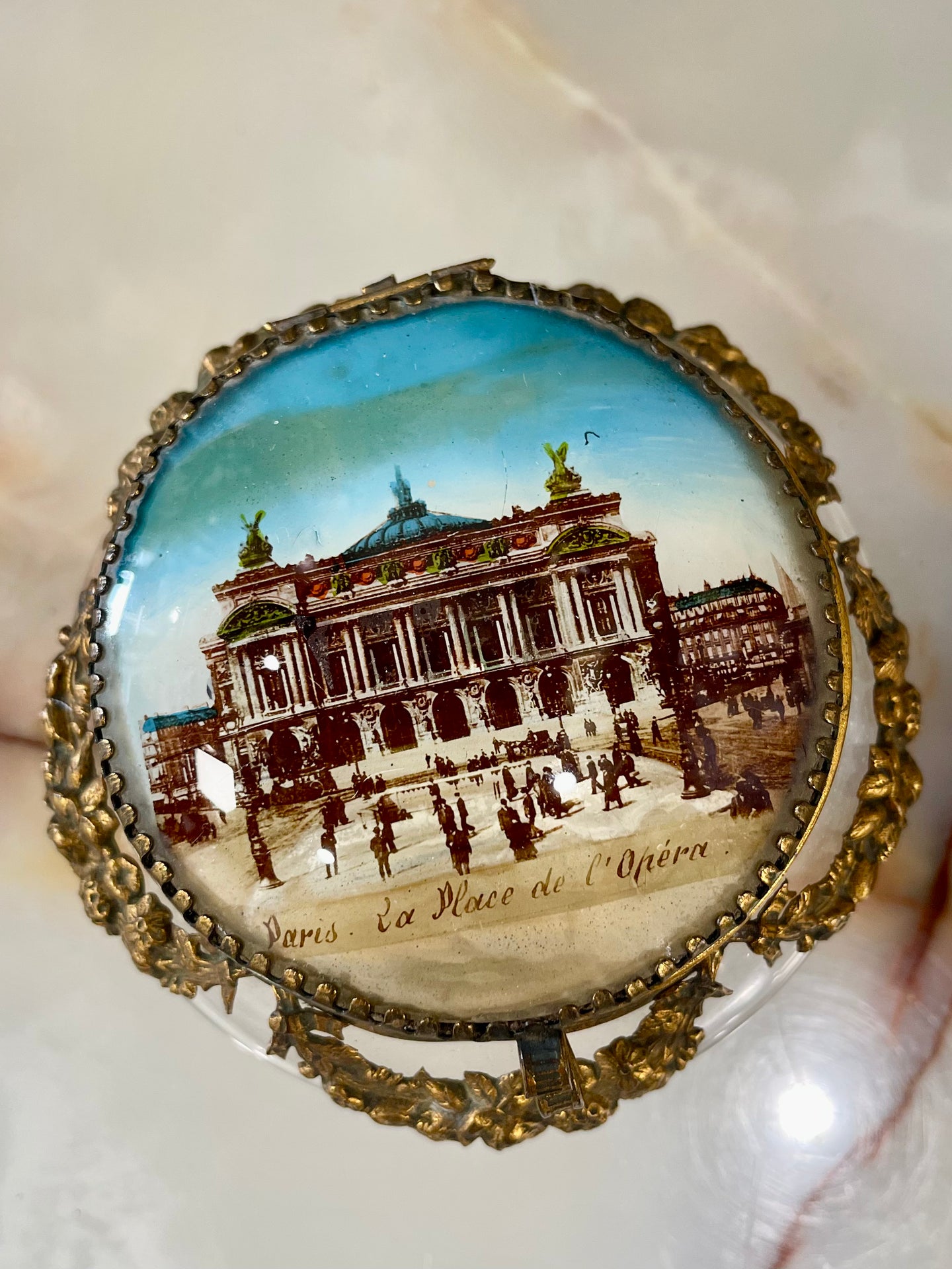 Antique French Jewelry Casket – Souvenir of Place de l’Opéra, Paris