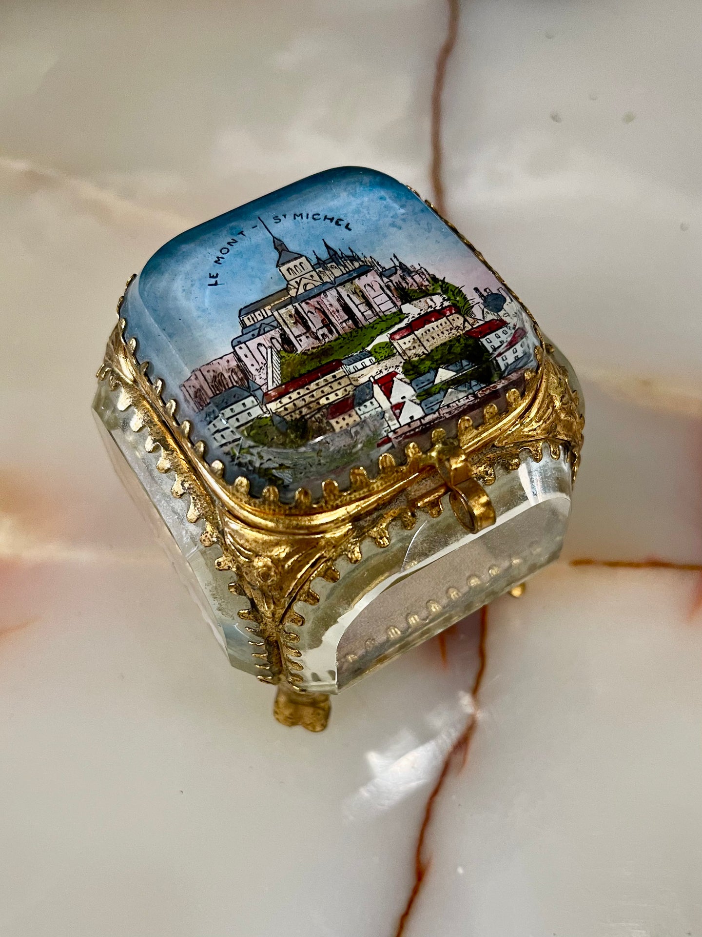 Antique Grand Tour French Jewelry Casket – Mont Saint-Michel