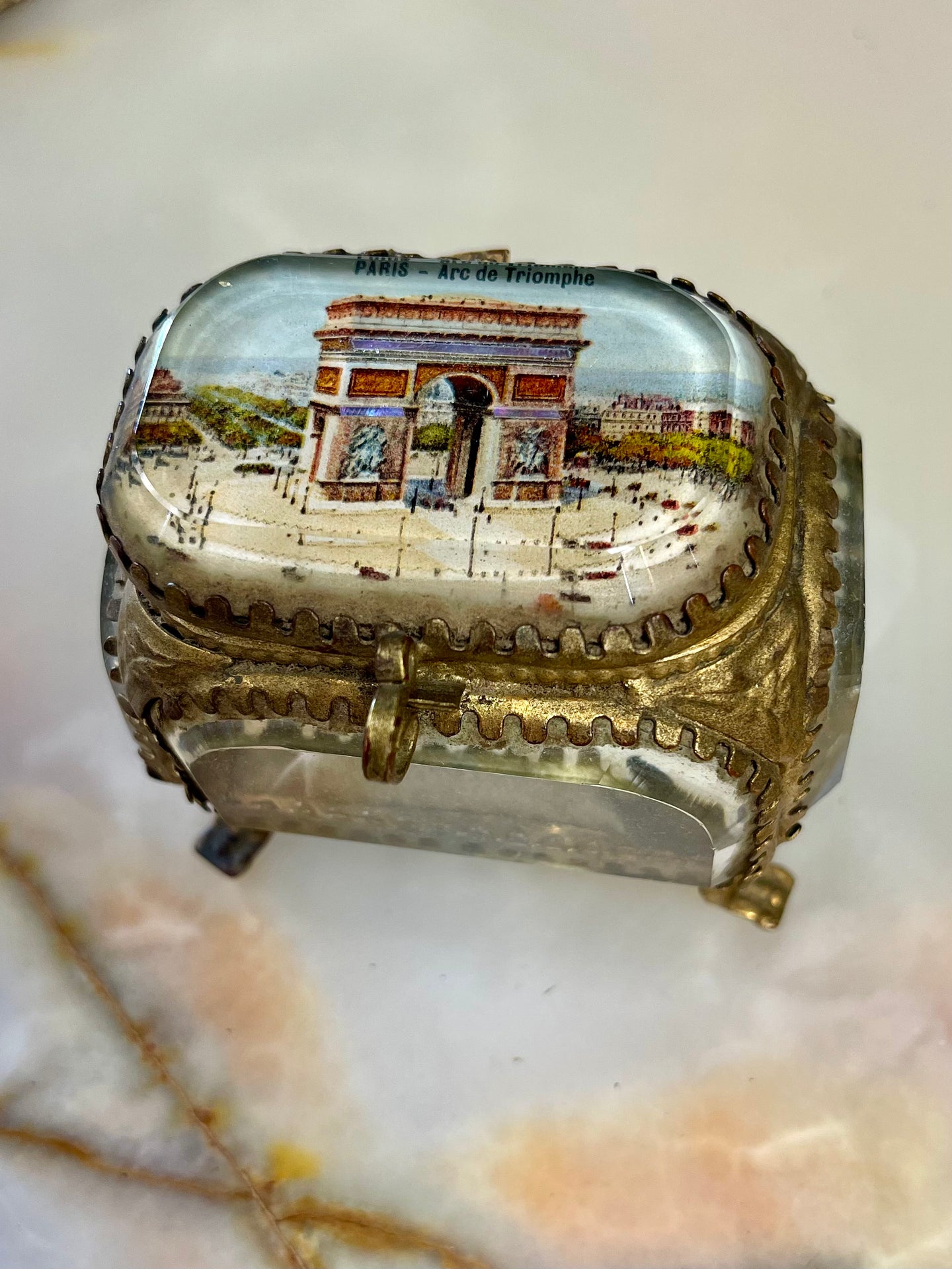 Antique French Jewelry Box – Arc de Triomphe Souvenir