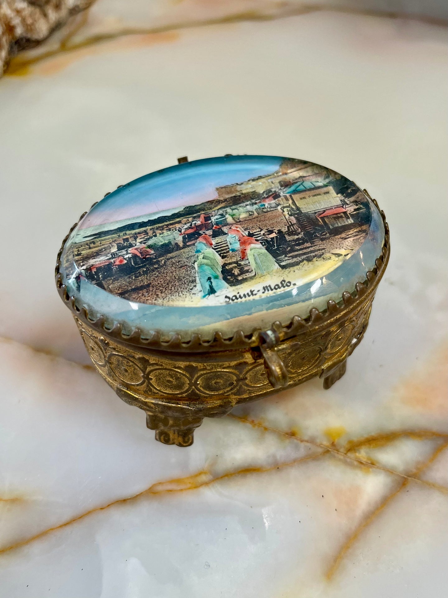Antique French Jewelry Box – Saint-Malo Souvenir