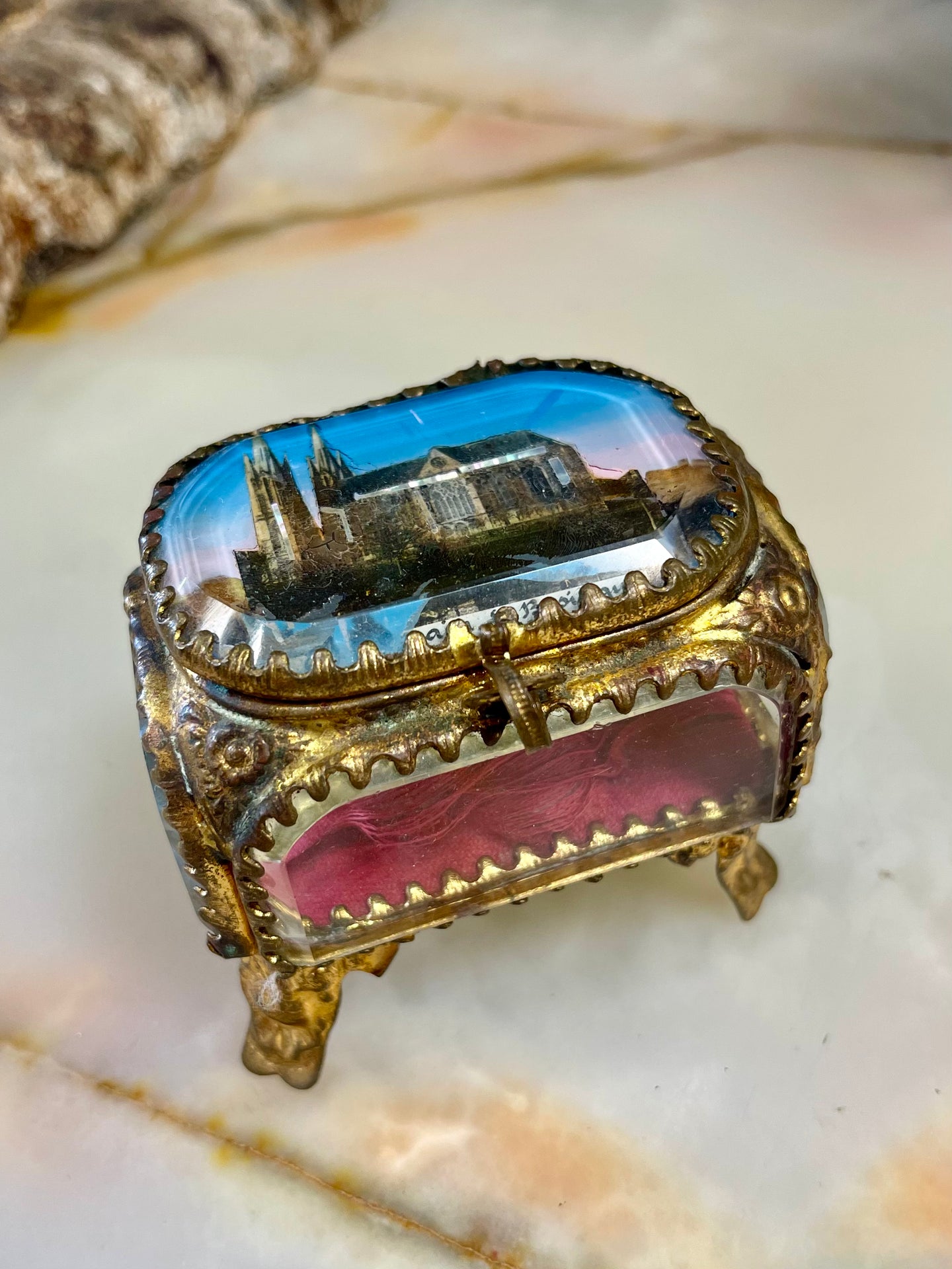 Antique French Jewelry Box – Notre-Dame de Port-Marin Souvenir