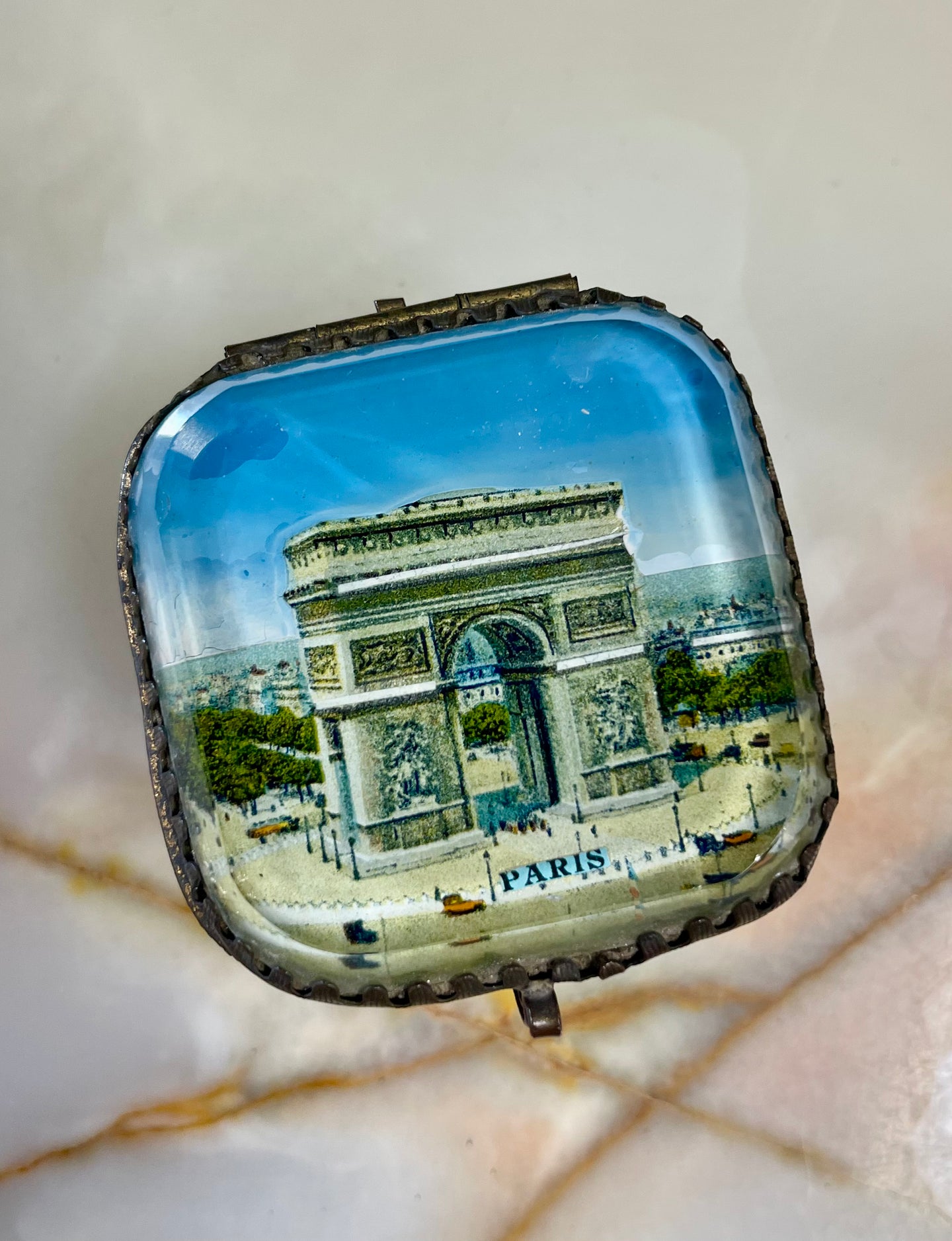 Antique French Trinket Box – Arc de Triomphe Souvenir