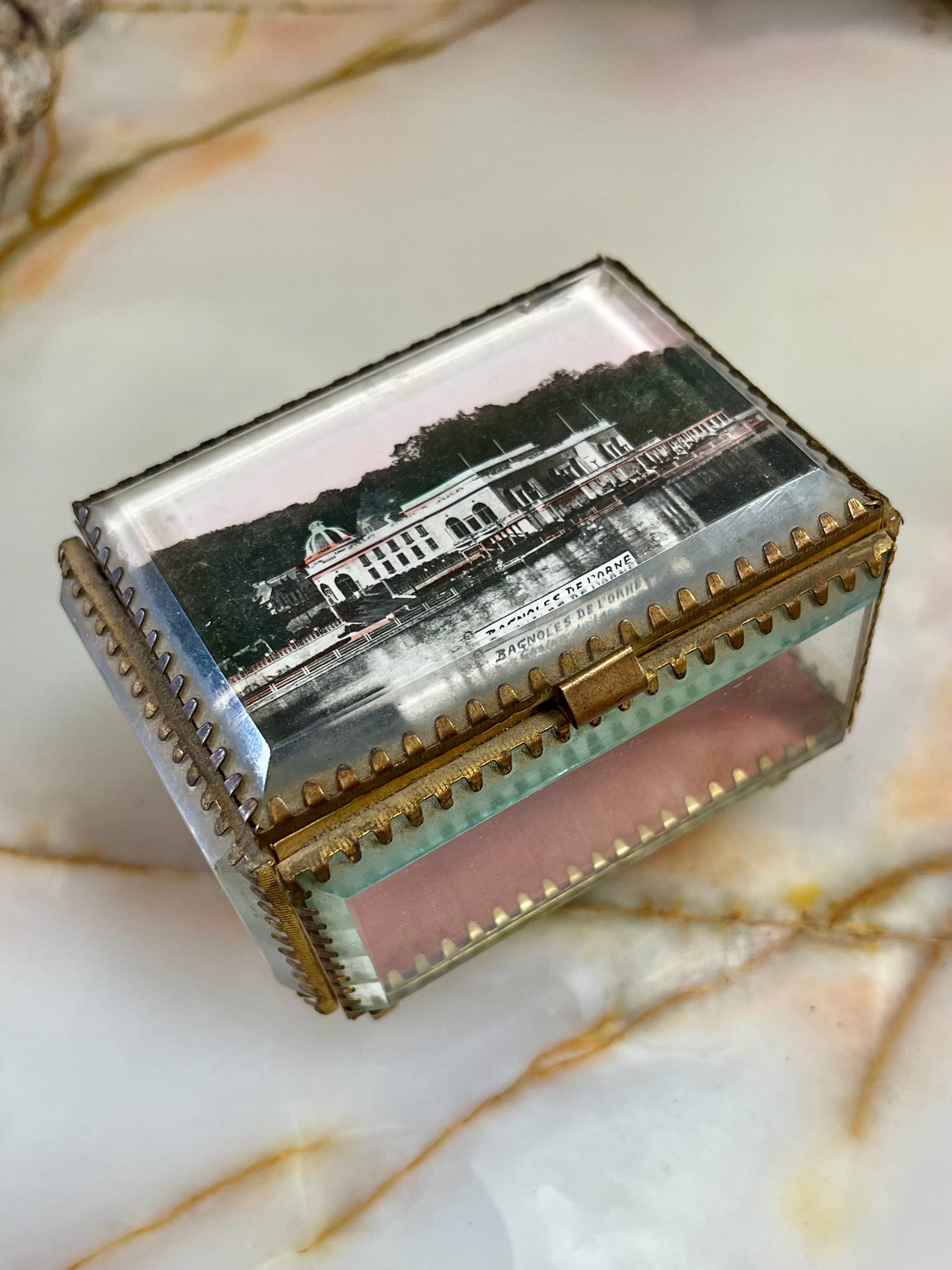 Antique French Trinket Box – Normandy Spa Souvenir