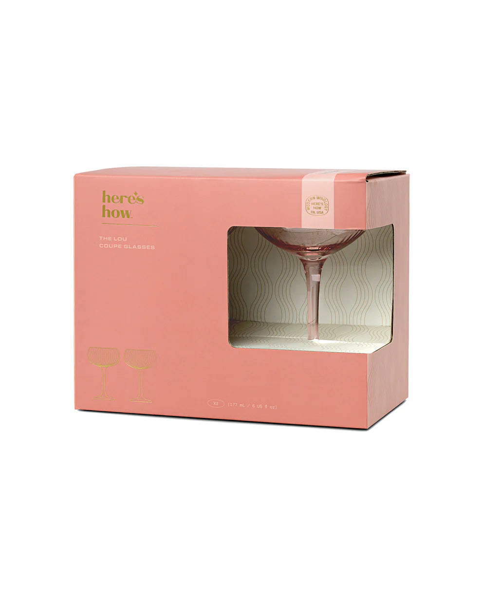THE LOU COUPE GLASS - SET OF 2 BLUSH
