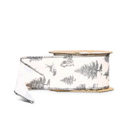 Through the Woods Toile Ribbon — 2.5" x 10 Yards