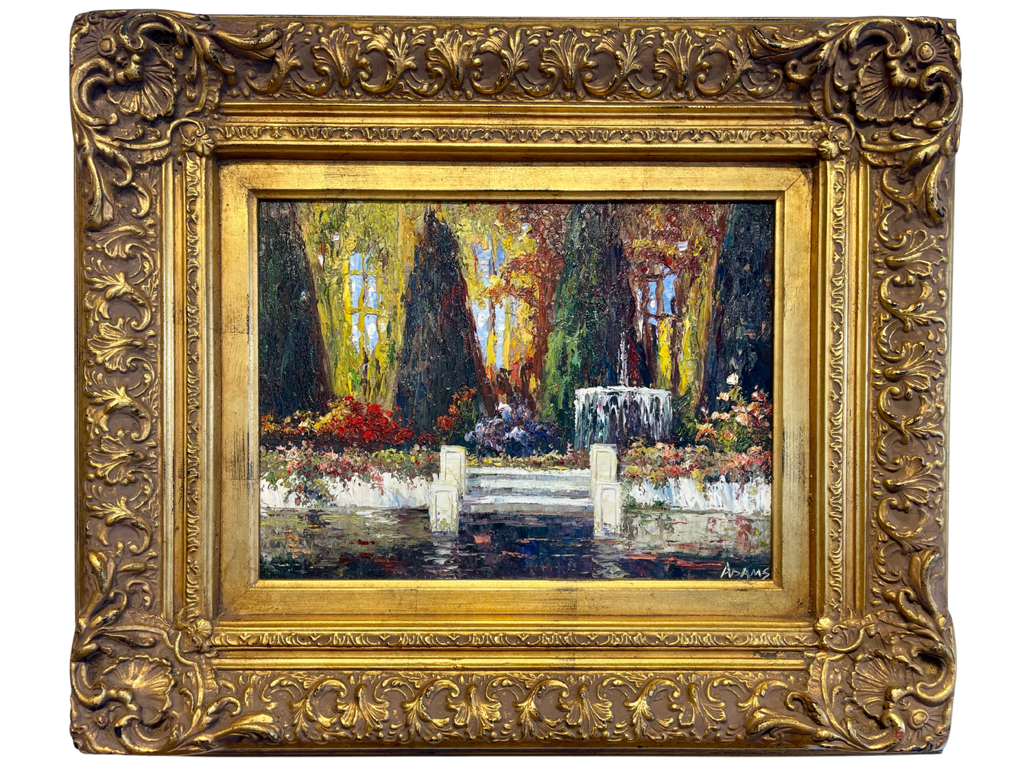 “Au Bord de l’Eau” – Vintage Original Oil Painting