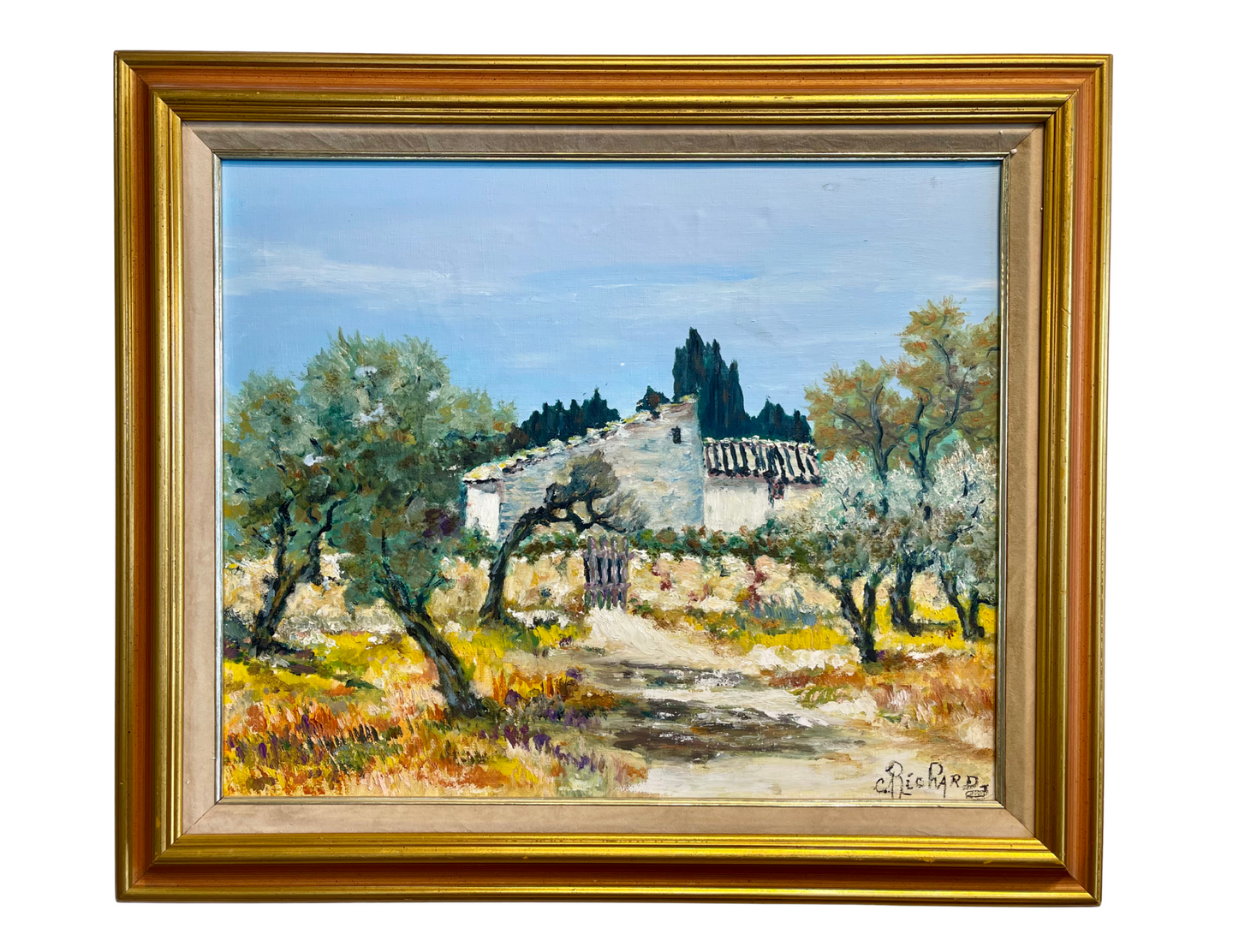 “Summer in the Luberon” – Signed Vintage French Oil Painting