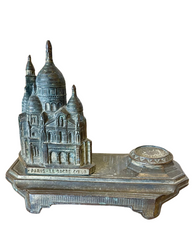 Antique French Cast Iron Inkwell – Sacré-Cœur | Art Deco