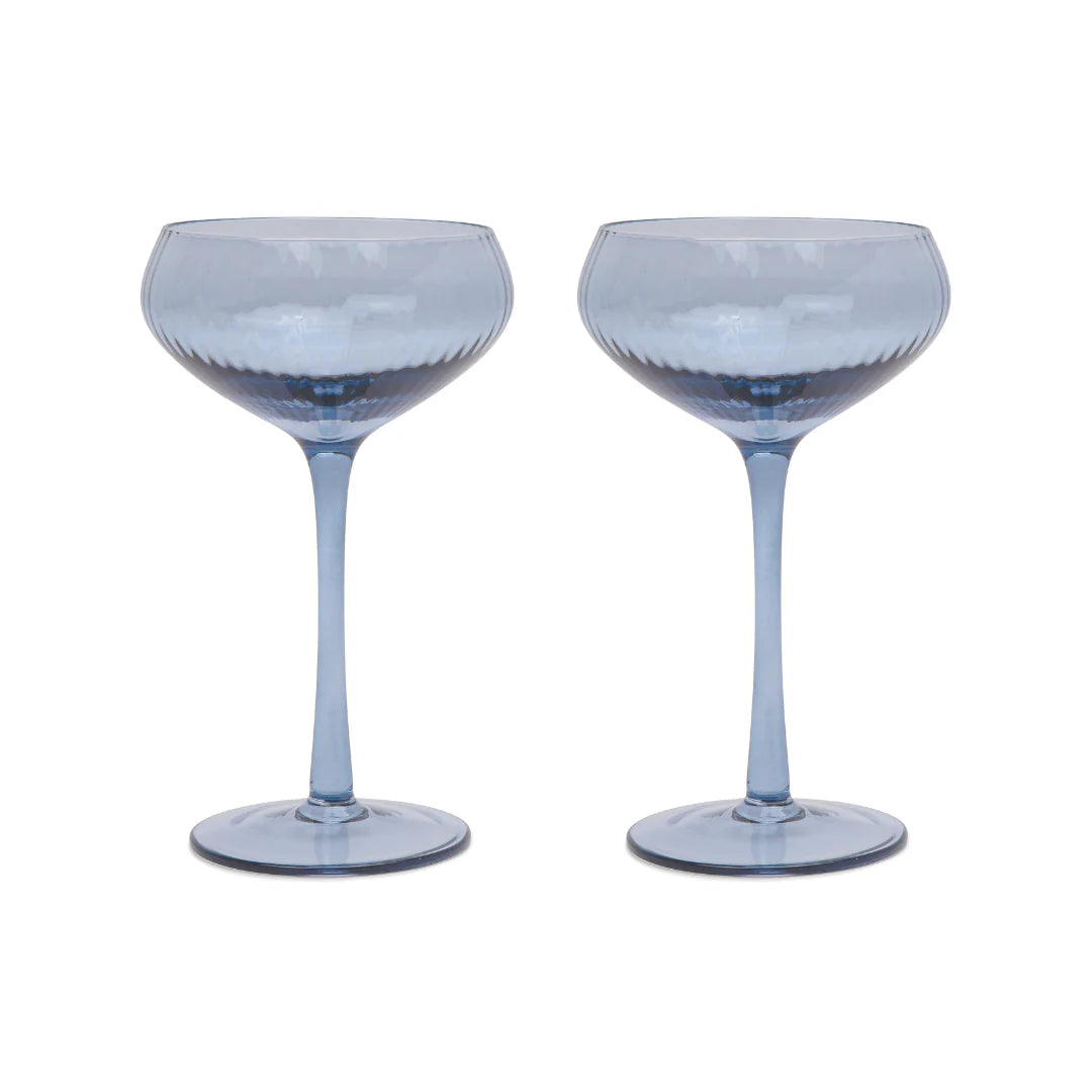 THE LOU COUPE GLASS - SET OF 2 BLUE