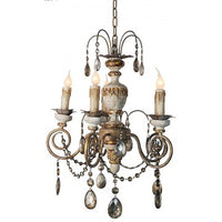 Château Carved Wood Chandelier