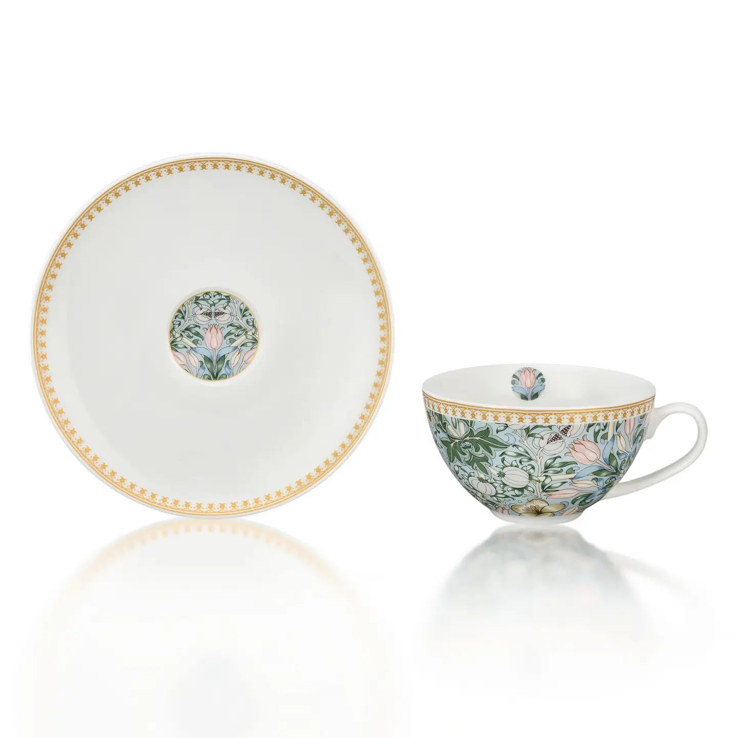 Morris Garden Porcelain Teacup and Saucer