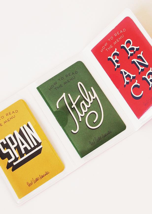Read the Menu in France, Italy and Spain!