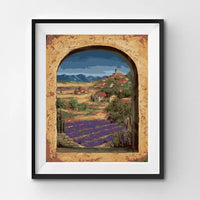 Lavender Fields and Village of Provence - Paint By Numbers