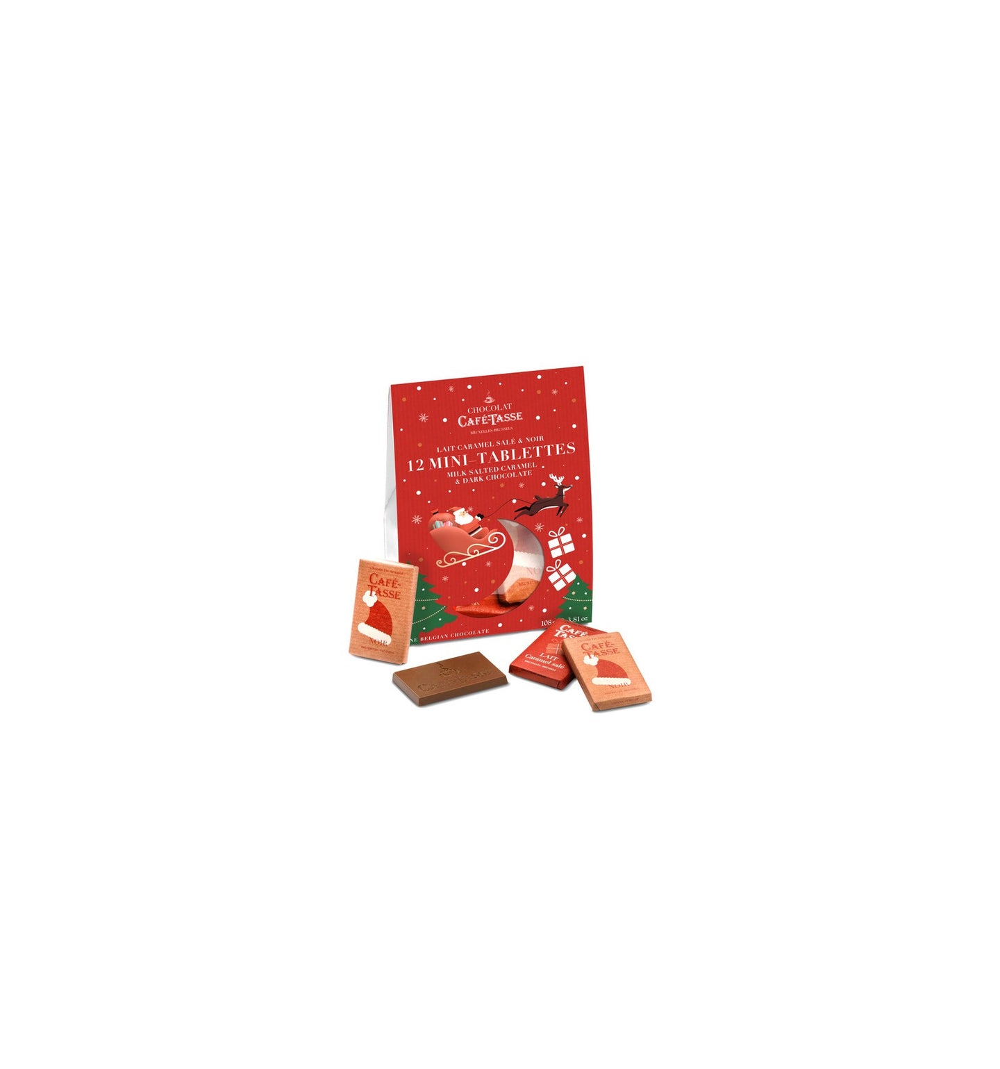 Café-Tasse Christmas Chocolate Gift Bag – Assorted Mini Bars
