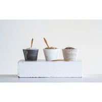 Marble Pinch Bowl with Brass Spoon