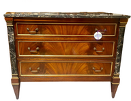Vintage Marble "Flame Wood" Console