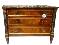 Vintage Marble "Flame Wood" Console