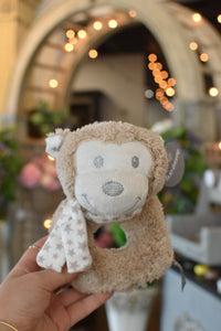 Sud Etoffe Plush Monkey Rattle