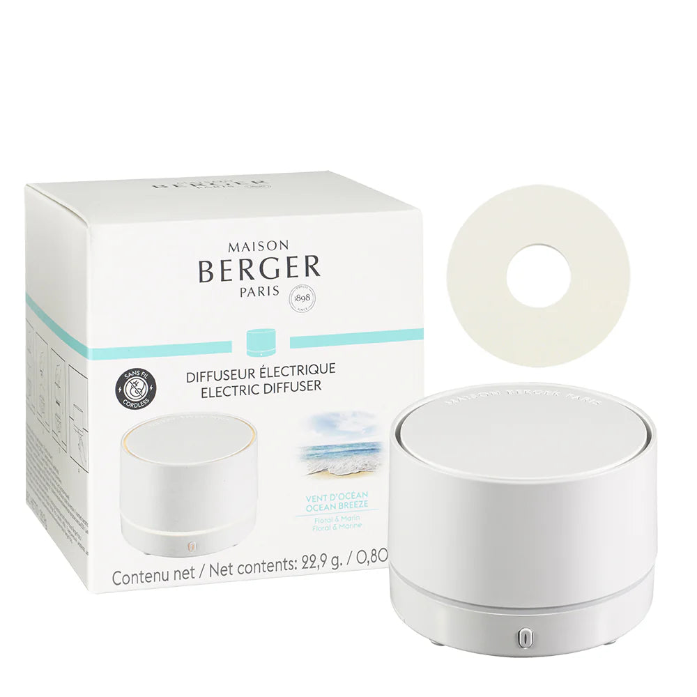 Maison Berger Nomad Ocean Breeze Portable Electric Diffuser – White USB Rechargeable Fragrance Diffuser