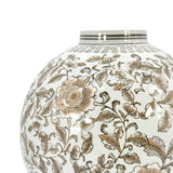 Chinoiserie Ceramic Globe Vase