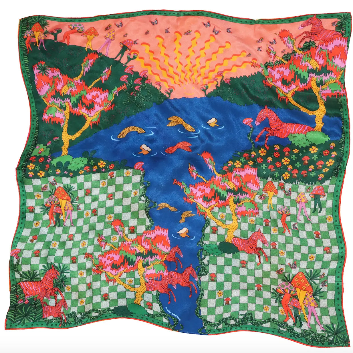 Soie Meme Magic Forest Silk Twill Scarf