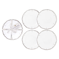 Le Cadeuax | Rustica Antique White Appetizer Plates (Set of 4)