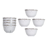 Le Cadeaux | Rustica Antique White Dessert Bowls (Set of 4)