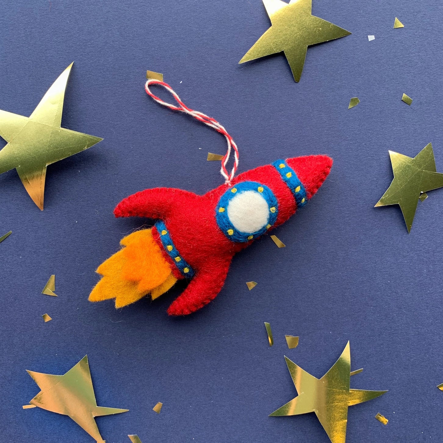 To the Moon Rocket Ornament