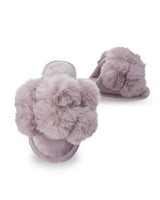 Lavande Luxe Pom Slides