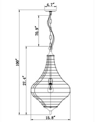 Teardrop Pendant Chandelier