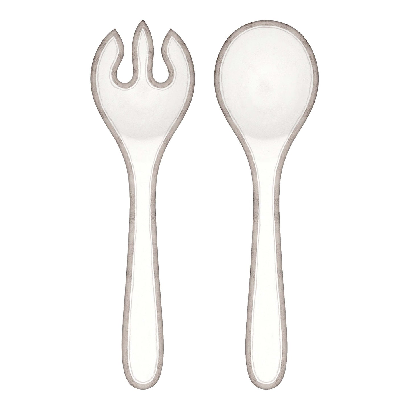 Le Cadeaux | Rustica Antique White Salad Servers