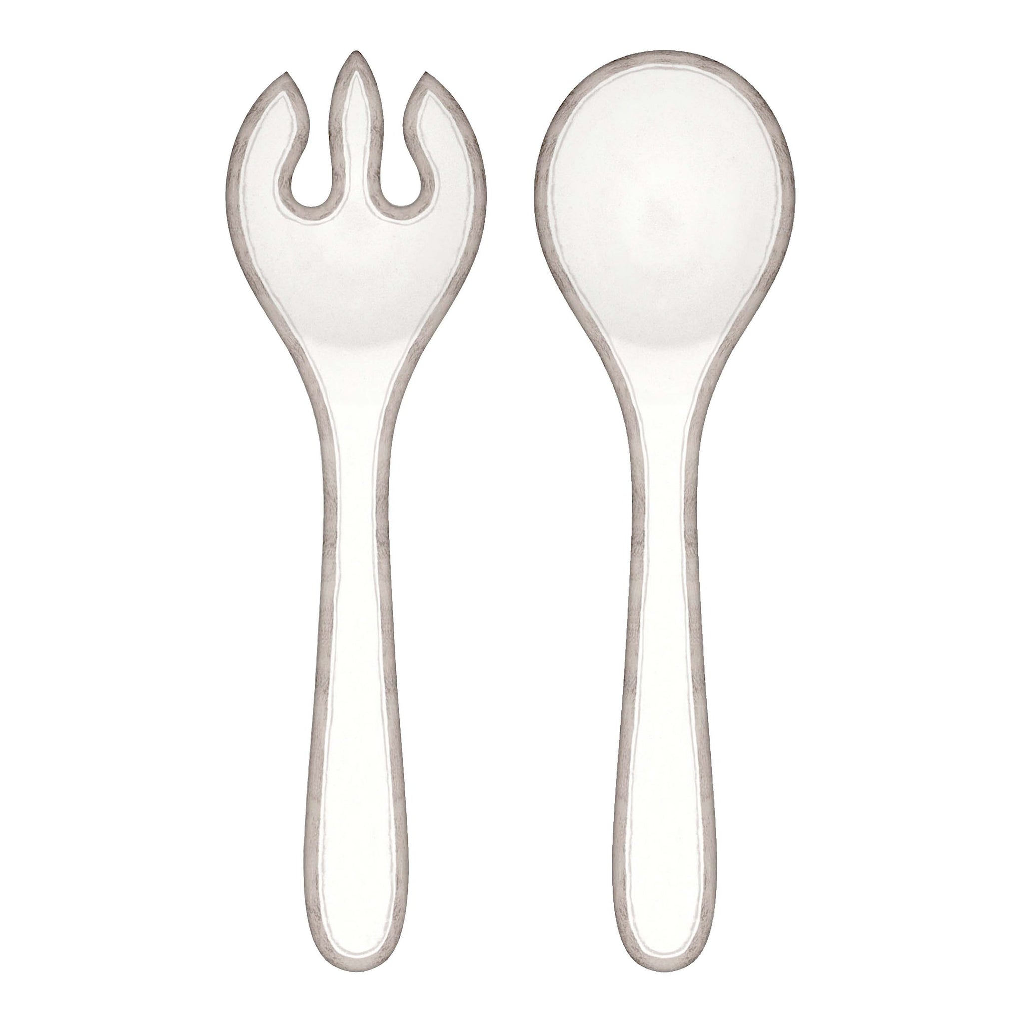 Le Cadeaux | Rustica Antique White Salad Servers
