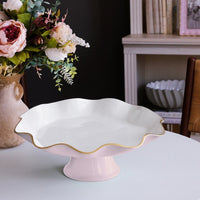 Beatriz Ball ENCANTO Carola Camellia & White Pedestal Cake Stand