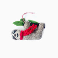 Slow & Cozy Sloth Felt Ornament